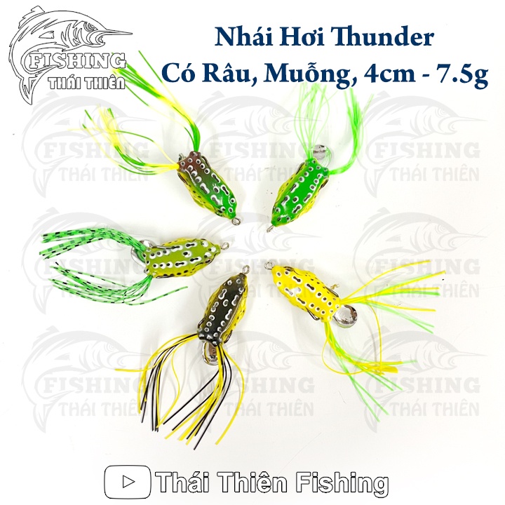 Mồi Giả Câu Cá Lóc Thunder Có Râu, Thìa Dài 4cm Nặng 7.5g Mẫu Mới Nhiều Màu Siêu Nhạy