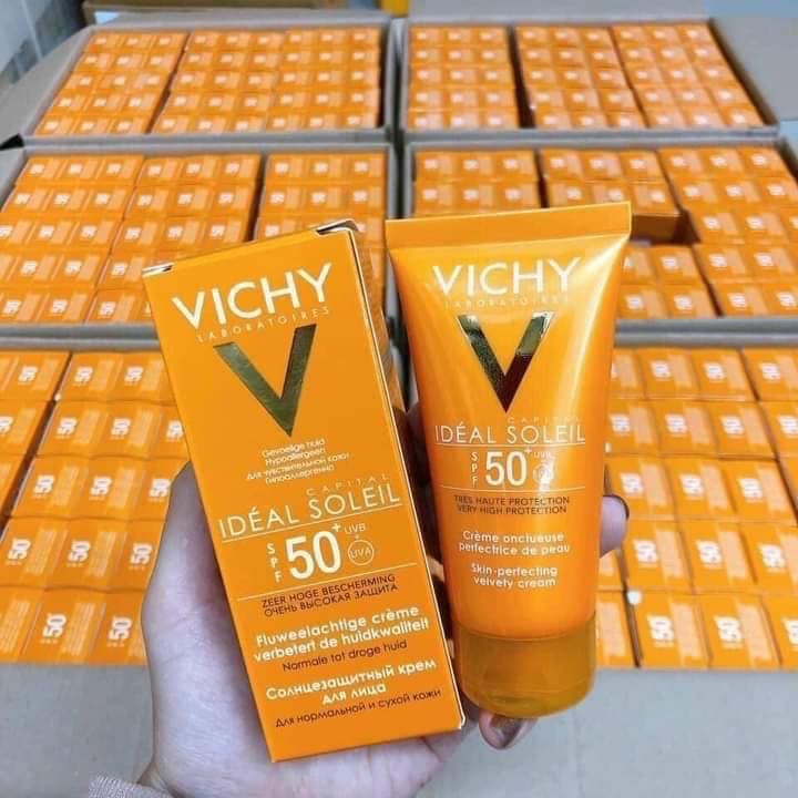 Kem Chống Nắng Vichy [ SALE 50% ] Không Gây Nhờn Rít Không Màu SPF50+ 50ml | BigBuy360 - bigbuy360.vn