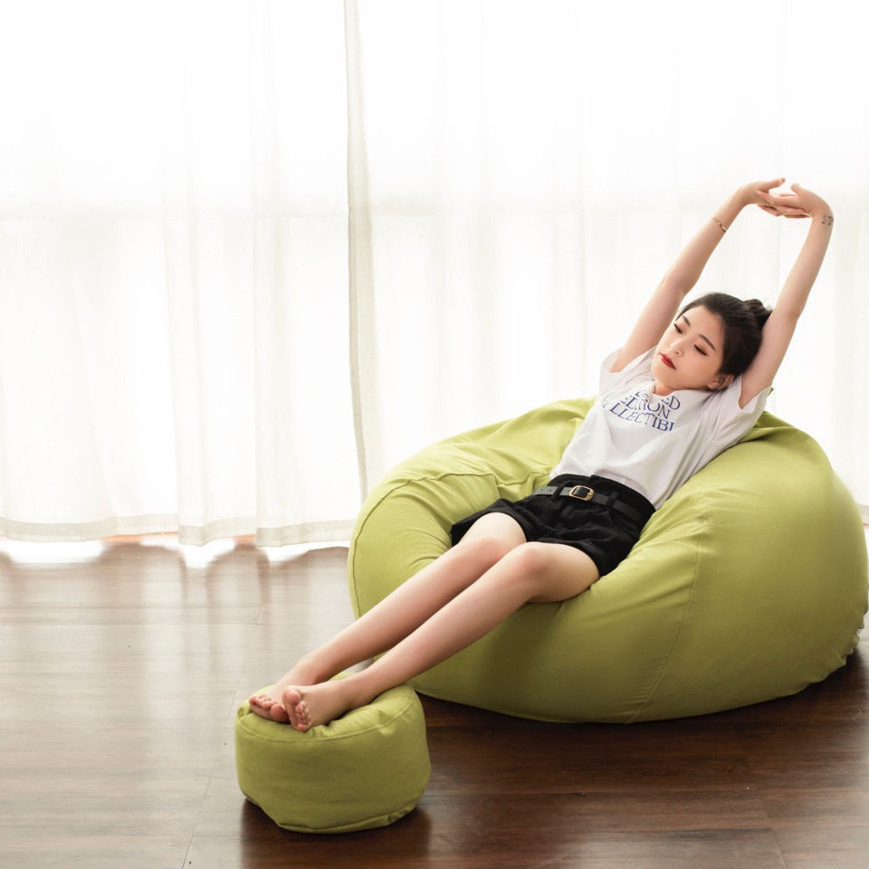 Ghế sofa lười tatami net màu đỏ beanbag bean bag ban công phòng khách nhỏ ngủ đơn