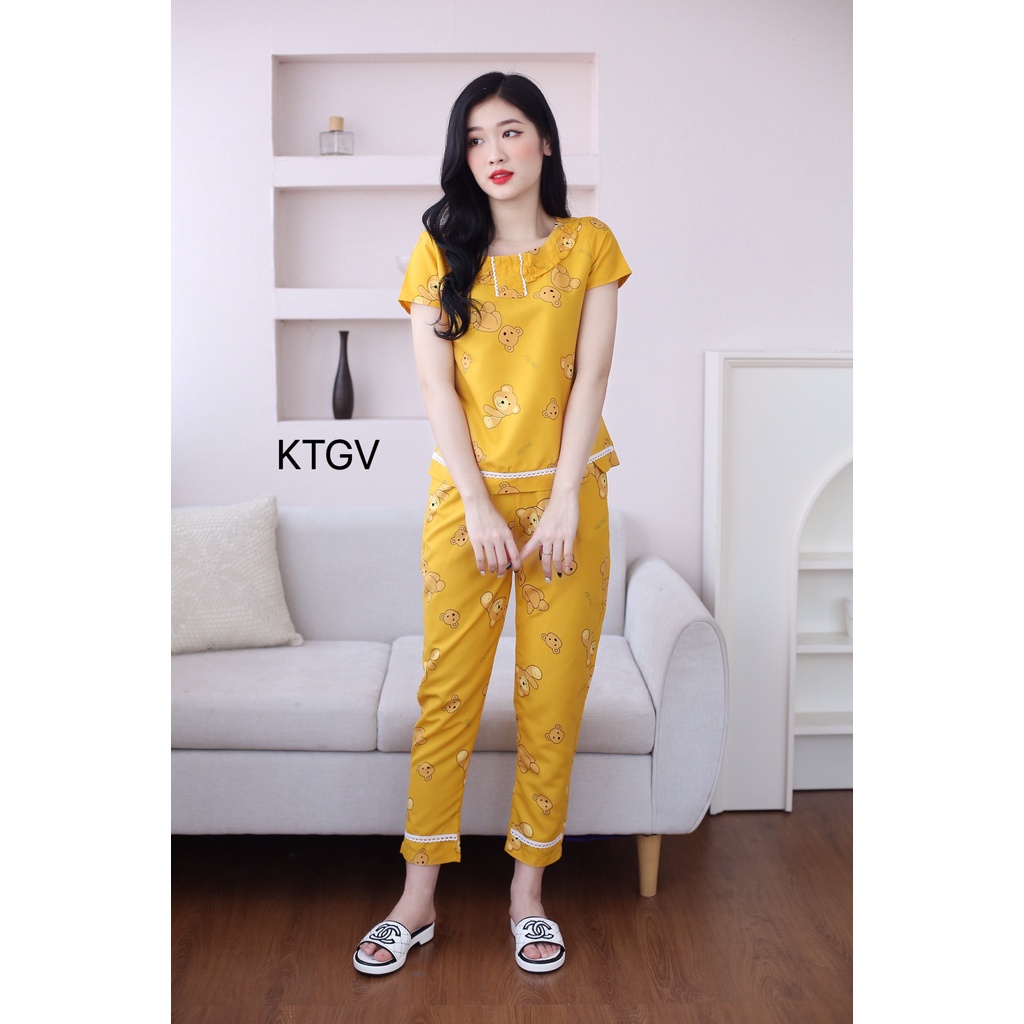 [Sale] Đồ bộ mặc nhà,đồ ngủ,quần áo nữ, bộ mặc nhà nữ  họa tiết gấu dễ thương,xinh xắn chỉ 129k/bộ | BigBuy360 - bigbuy360.vn