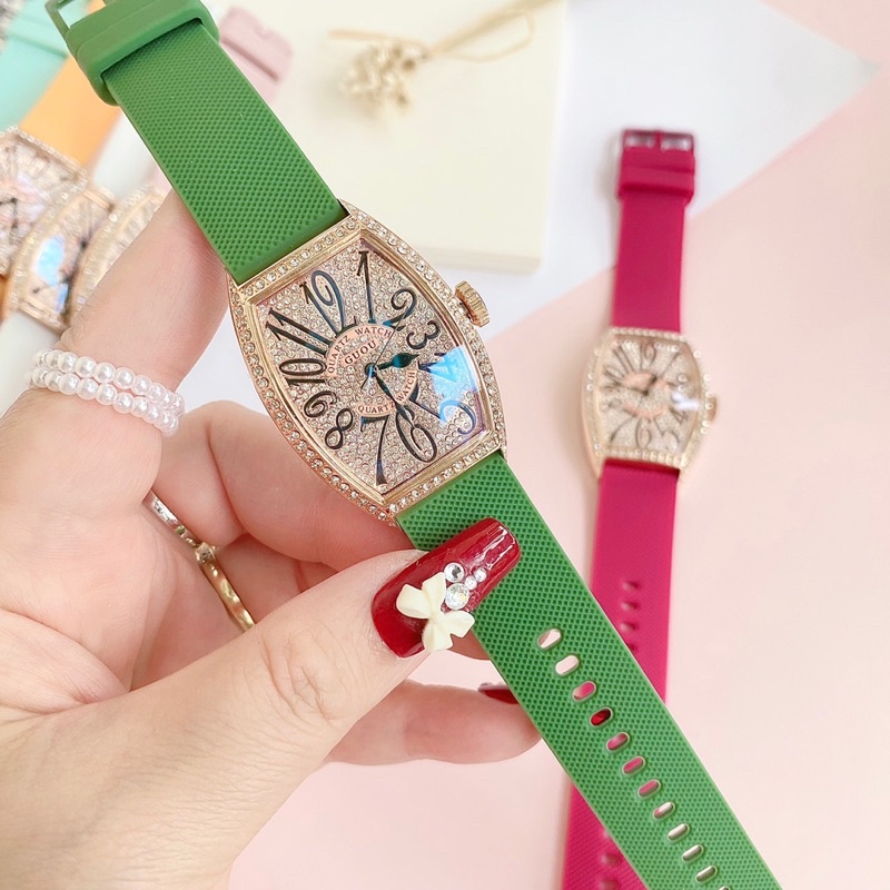 Đồng hồ nữ Guou full đá size 35mm