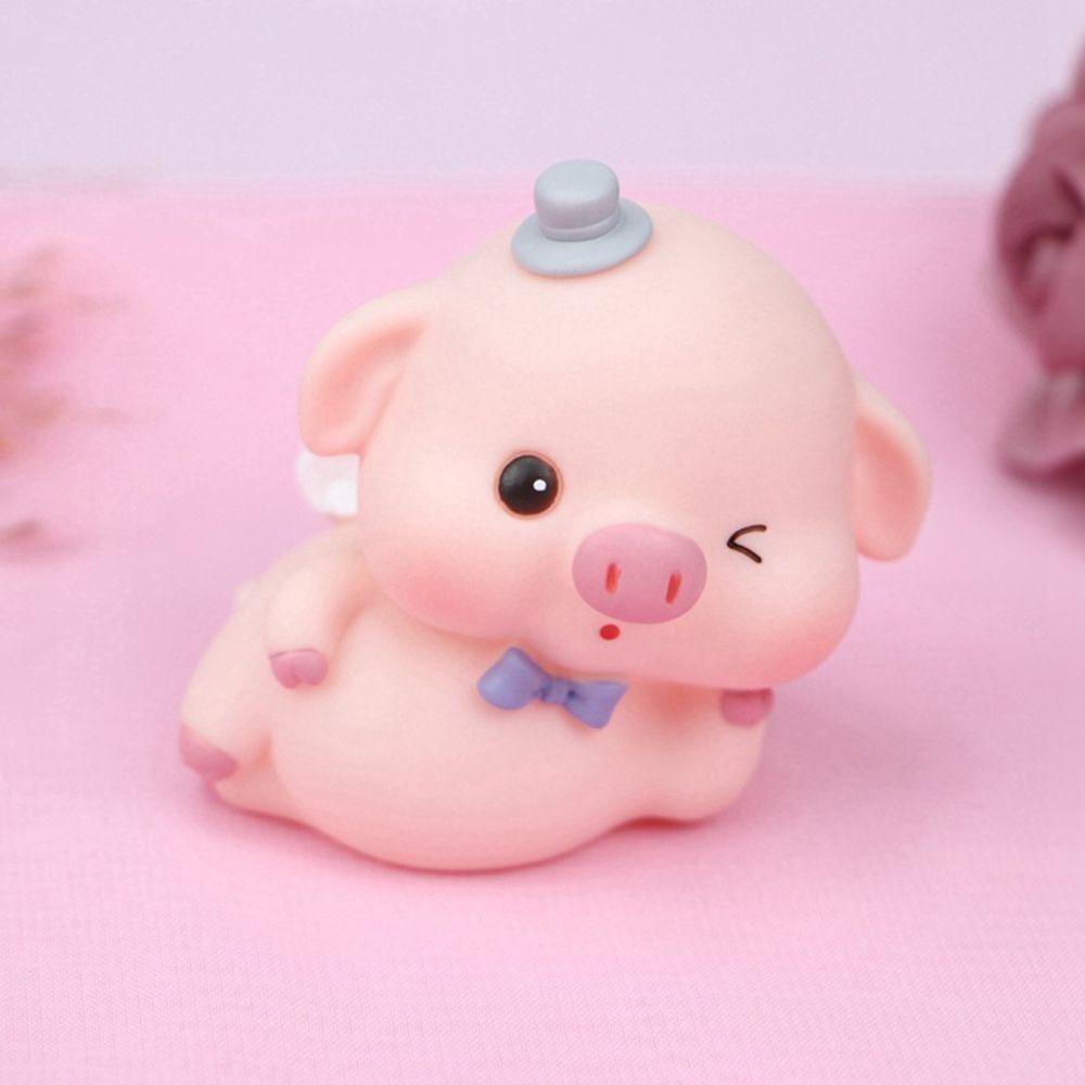 ♫DAPHNE♫ Fashion Cake Decoration Cartoon Ornament Car Interior Decoration Gift New Cute Piggy Doll