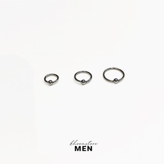 (1 Chiếc) Khuyên tai Tròn hạt bi (khuyên bẻ ngang)