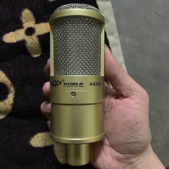 combo thu âm mic aqta 220-sound card h9 kèm dây livestream lấy nhạc bảo hành 12 tháng