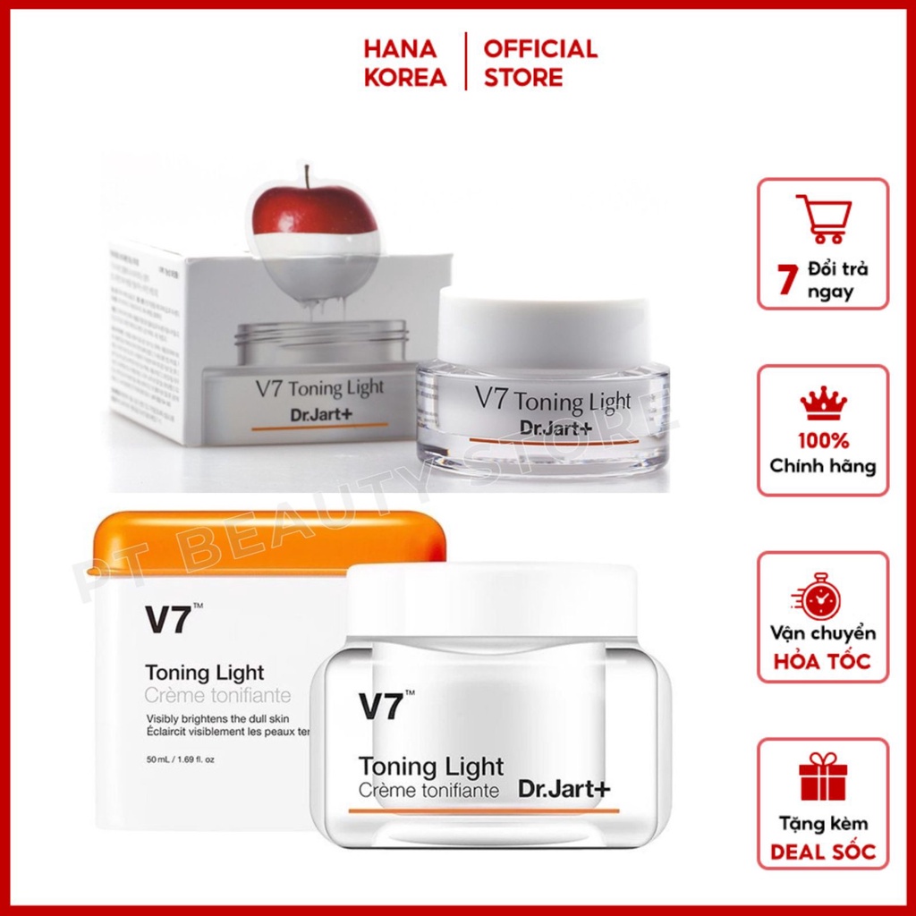 KEM DƯỠNG TRẮNG DA V7 Toning Light Dr Jart 50ml của Hàn Quốc