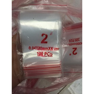 Combo 100 túi zip viền đỏ đựng muối gạo