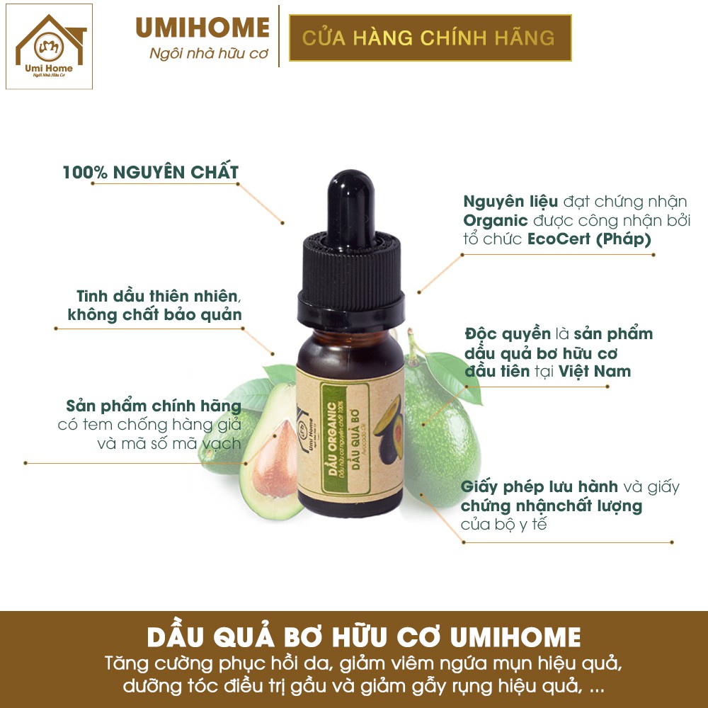 Combo Tẩy Da Chết, Cấp ẩm, Dưỡng Trắng Mịn Da UMIHOME gồm Dầu Quả Bơ 10ml và Bột Khoai Tây 125g