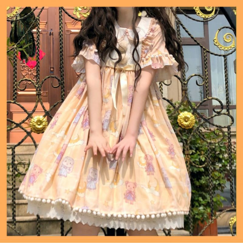 ĐẦM lolita gấu đủ màu kèm heedband