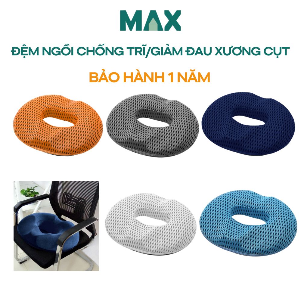 Gối đệm lót ngồi chống bệnh trĩ giảm đau xương cụt bằng cao su non lót ghế văn phòng, ghế ô tô hàng bảo hành 1 năm