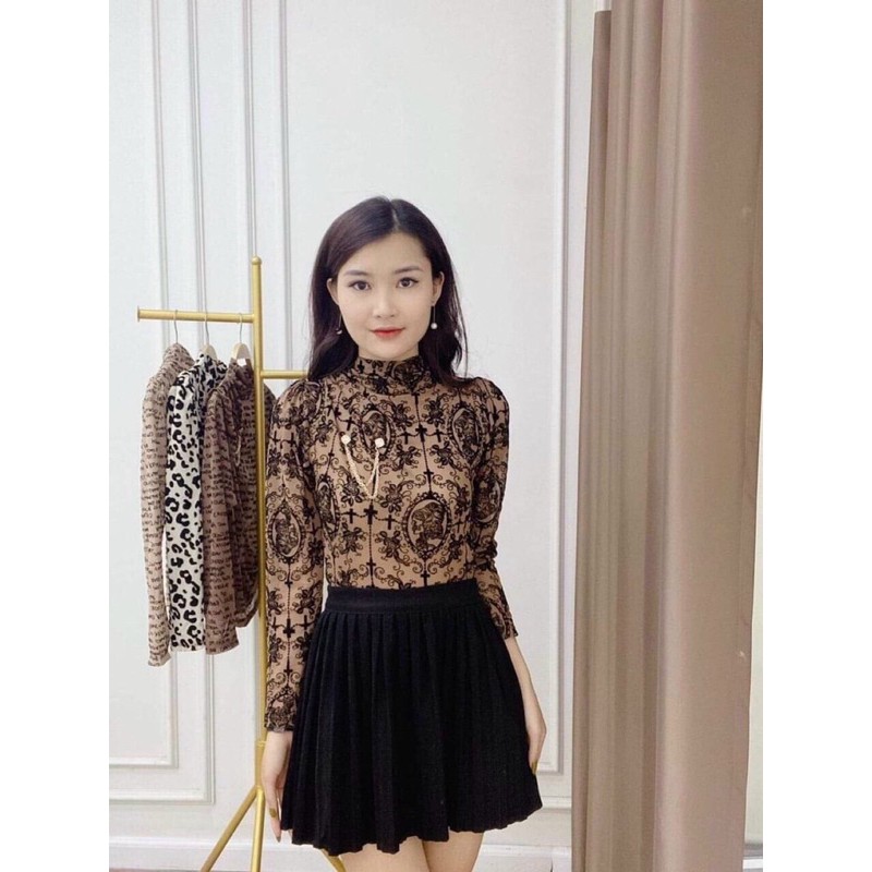 Áo Ren Cổ Cao Sang chảnh