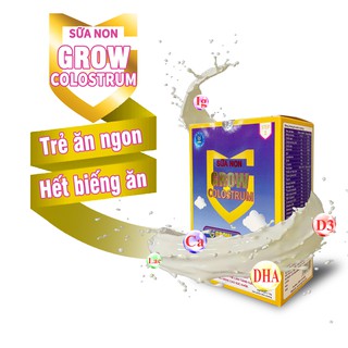 Sữa Non Grow colostrum Sữa bột chuyên cho trẻ biếng ăn, chậm cân hộp 200g 20 gói
