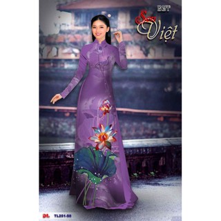 🌼Vải áo dài lụa 3D hoa chân đồng phục 🌸