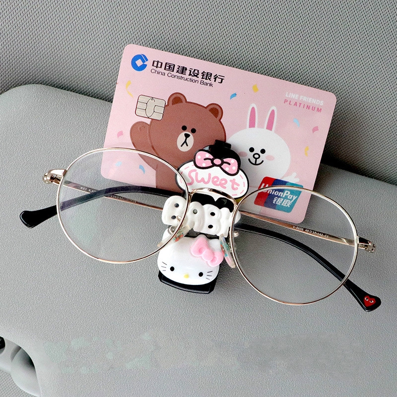 Giá Đỡ Mắt Kính Gắn Tấm Che Nắng Xe Hơi Bằng ABS Tiện Dụng Thời Trang 2019