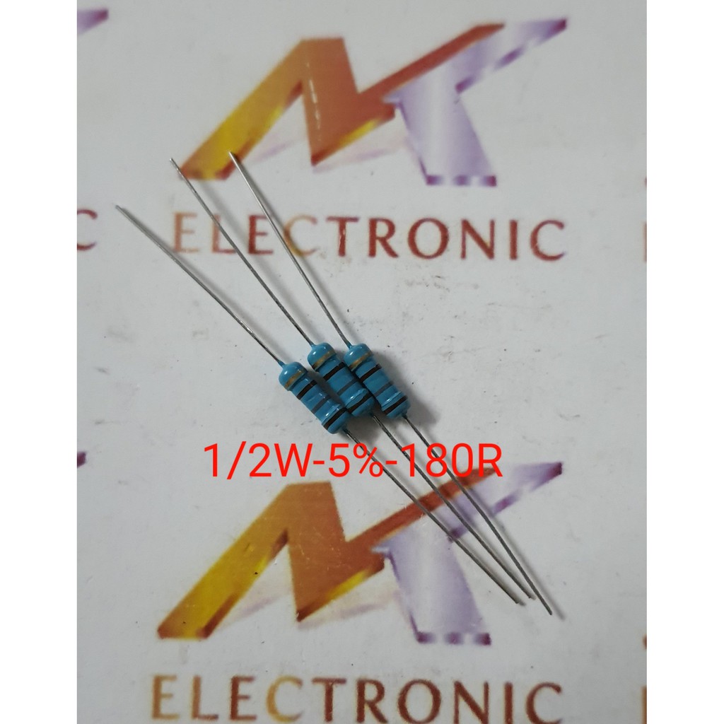 Điện trở 1/2W 5% 180R 180R 180ohm màng cacbon ( Combo 10 con) (combo)