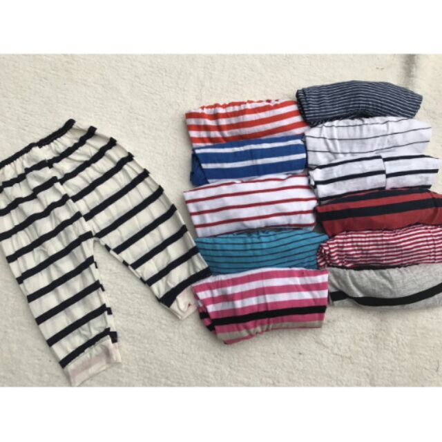 Quần chục cotton dài cho bé- set 40c