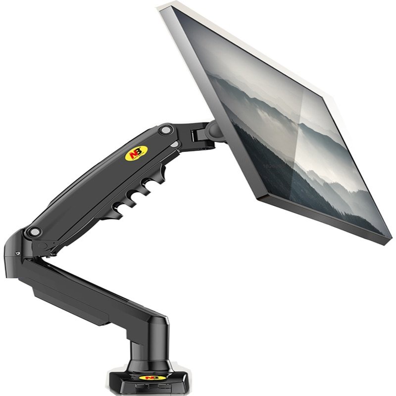 Arm treo màn hình máy tính dùng cho màn hình không có lỗ bắt vít 17-27 inch, tải 9kg, xoay 360 độ