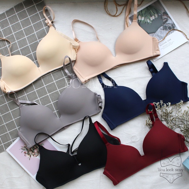 Áo lót màu sắc trơn không gọng, mút mỏng, nâng ngực ALU1 | BigBuy360 - bigbuy360.vn