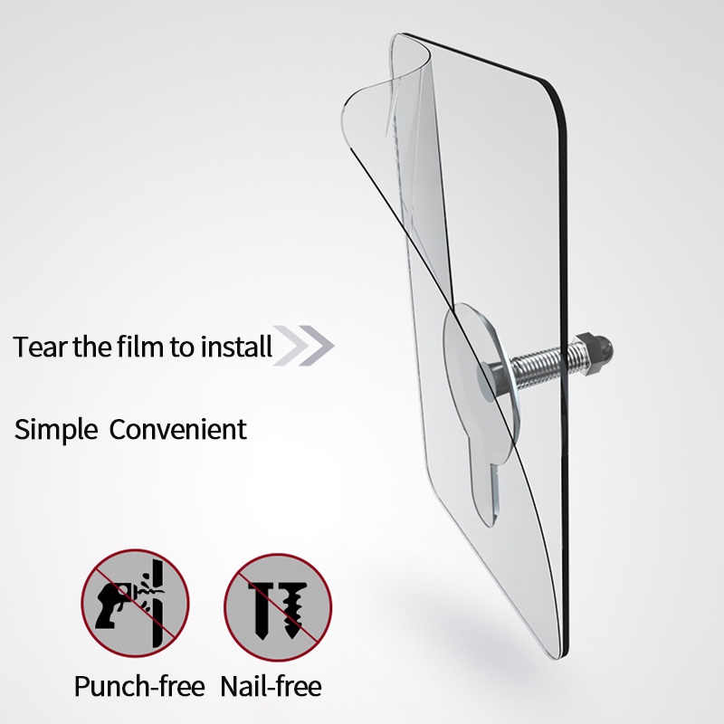 Móc dán tường treo vật dụng thiết kế trong suốt tiện dụng