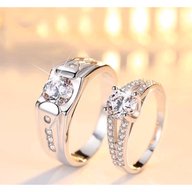 Nhẫn đôi nam nữ NGỌC MẬU mẫu to