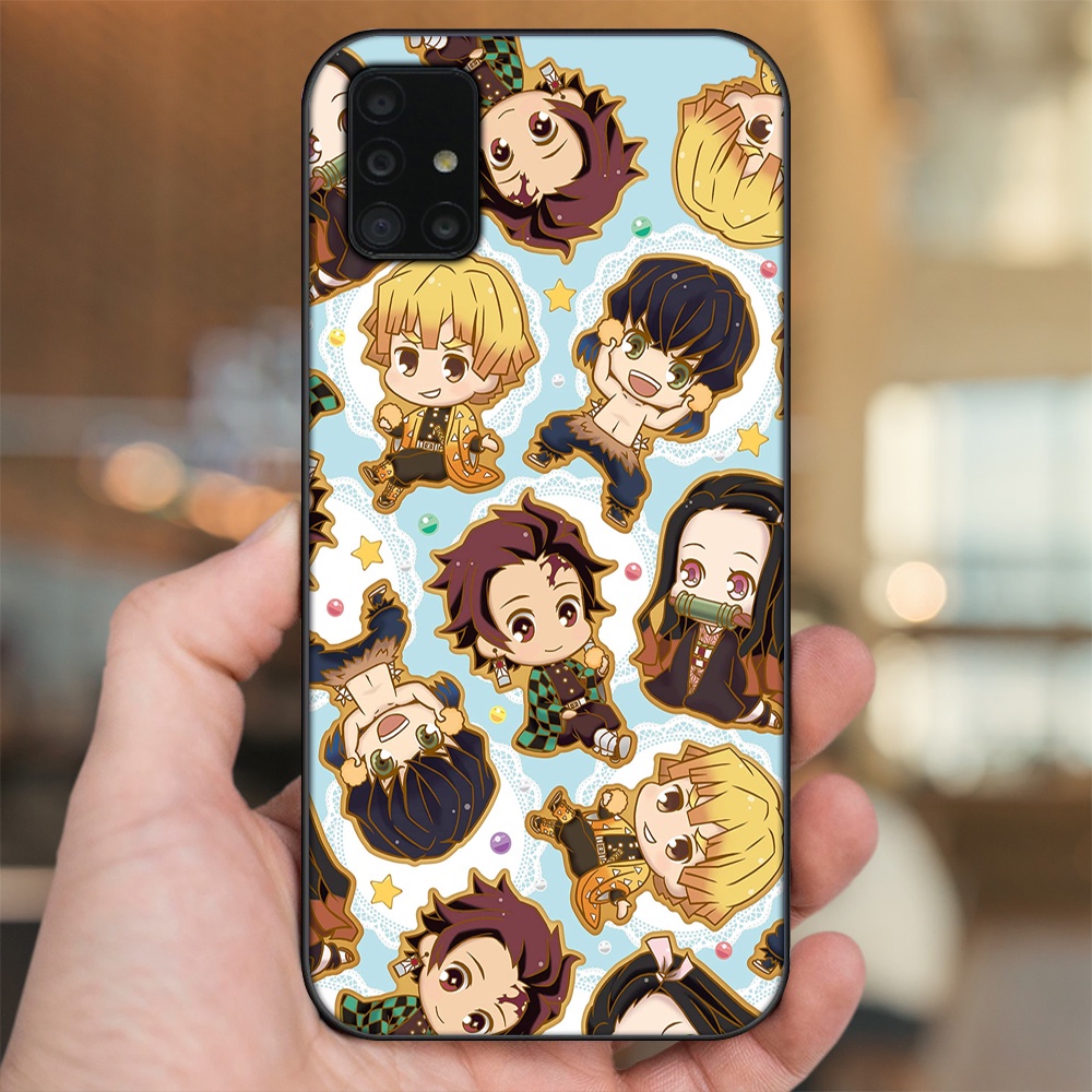 Ốp lưng Samsung A51, A71 viền đen in hình Zenitsu Kimetsu no Yaiba