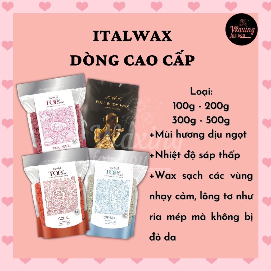 SÁP WAX LÔNG ITALWAX- ĐUN SÁP WAX TẨY LÔNG KHÔNG ĐAU - ❤️Freeship❤️siêu bám lông, không nóng rát, từ Ý WAXINGFORU