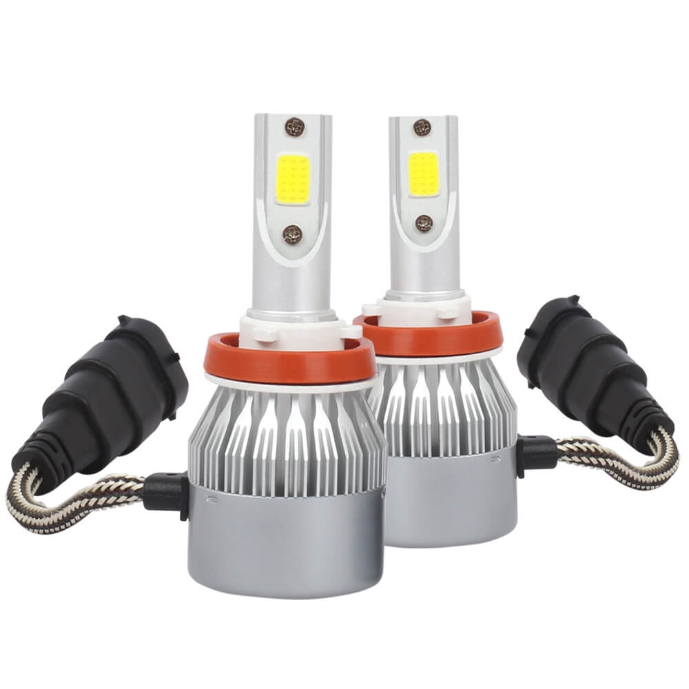 Đèn pha bóng LED COB C6 4300K LED H4 H7 H11 H1 H13 H3 9005 9006 9012 9004 cho xe hơi