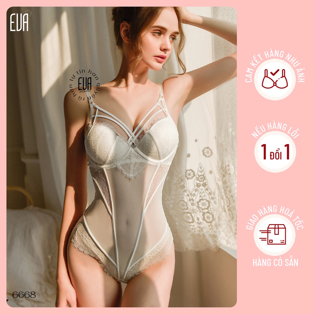 Bodysuit lưới cài lưng kèm dây ngực  6668
