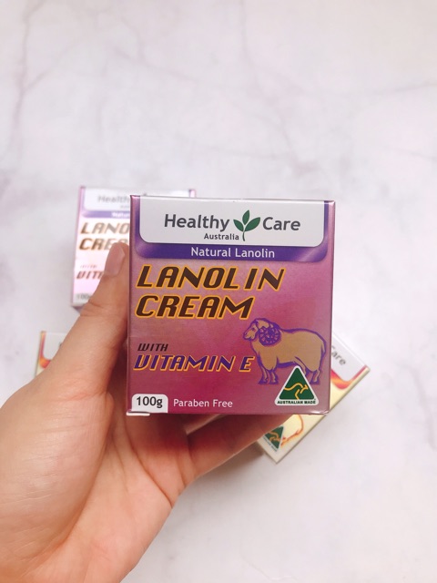 Kem nhau thai cừu Healthy Care Lanolin with Sheep Placenta/ Vitamin E / Hoa Anh Thảo Everning Primrose 100g