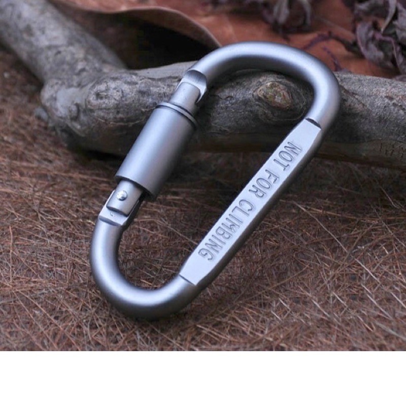 Móc khóa carabiner chữ  D 8cm đi phượt - Móc khoá đa năng ngon bổ rẻ