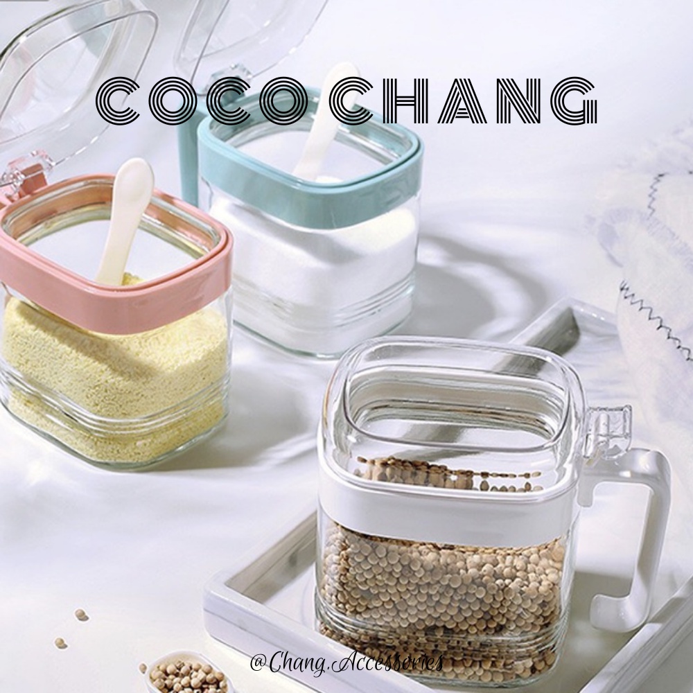 Bộ 3 lọ đựng gia vị Hokori kèm thìa tiện lợi nhựa Việt Nhật (MS: 2936), Hũ đựng gia vị có nắp đậy - Cocochang shop