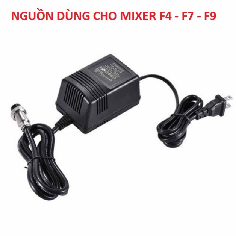 Nguồn Adapter mixer F4 và F7  chân tròn 3 lỗ