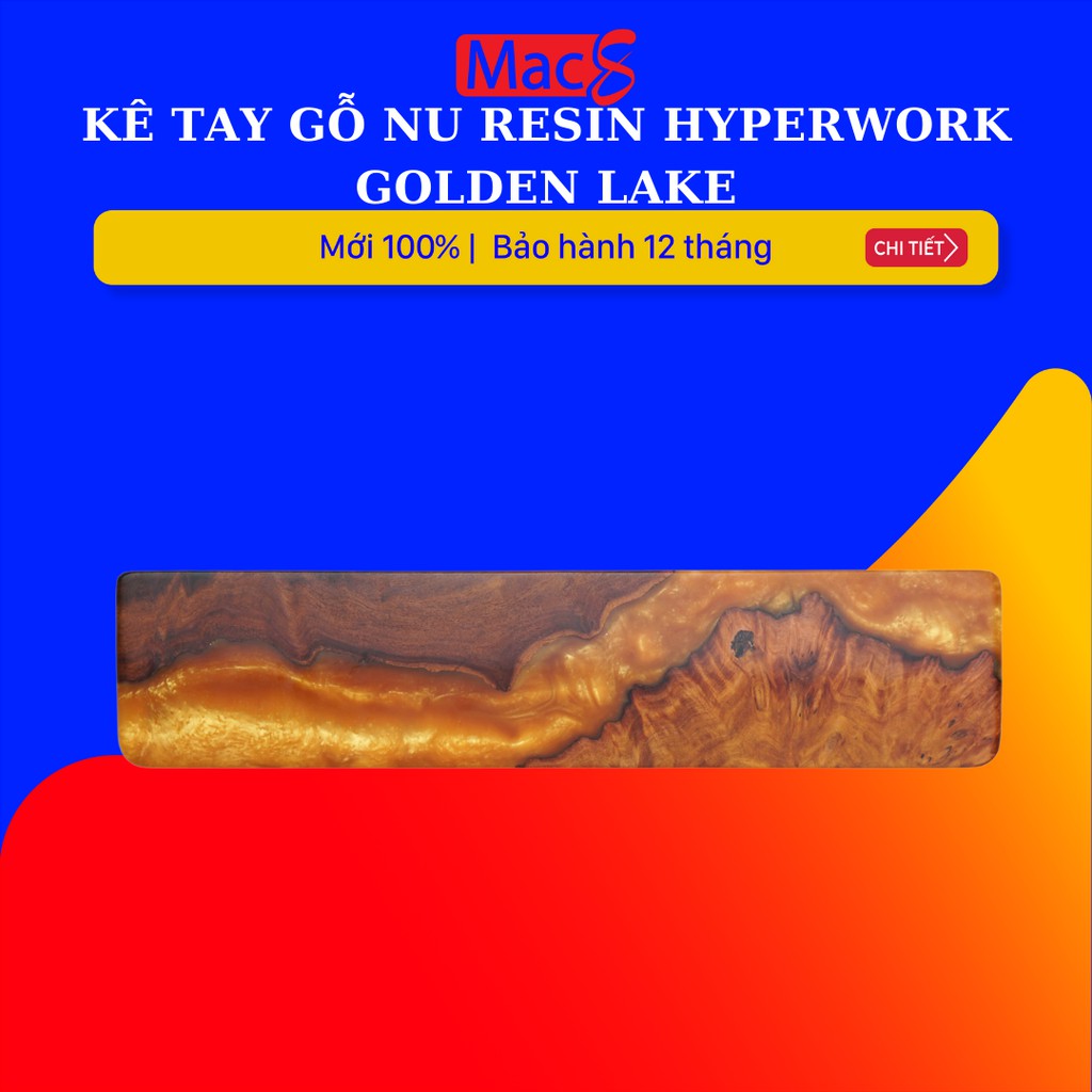 Kê tay gỗ Nu Resin HyperWork Golden Lake