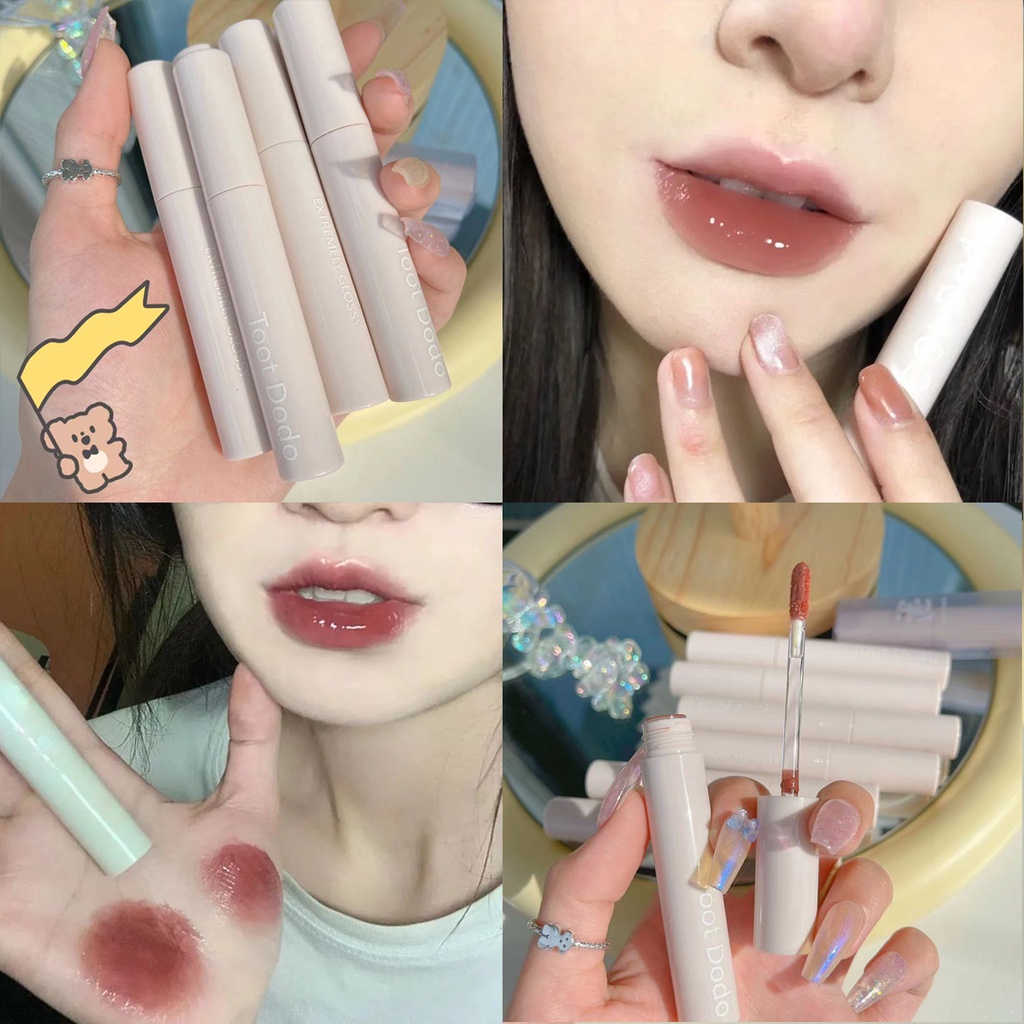 Son Bóng Toot Dodo Màu Nude Nhạt Mềm Mượt Nuôi Dưỡng Môi Chống Thấm Nước