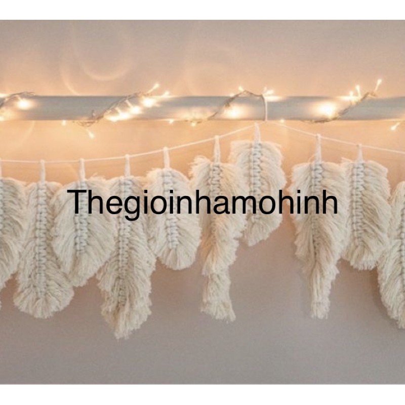 [rẻ nhất shopee]Chiếc lá macrame tự decor trang trí đủ size đủ màu, macrame, vintage, trang trí quán cà phê, decor