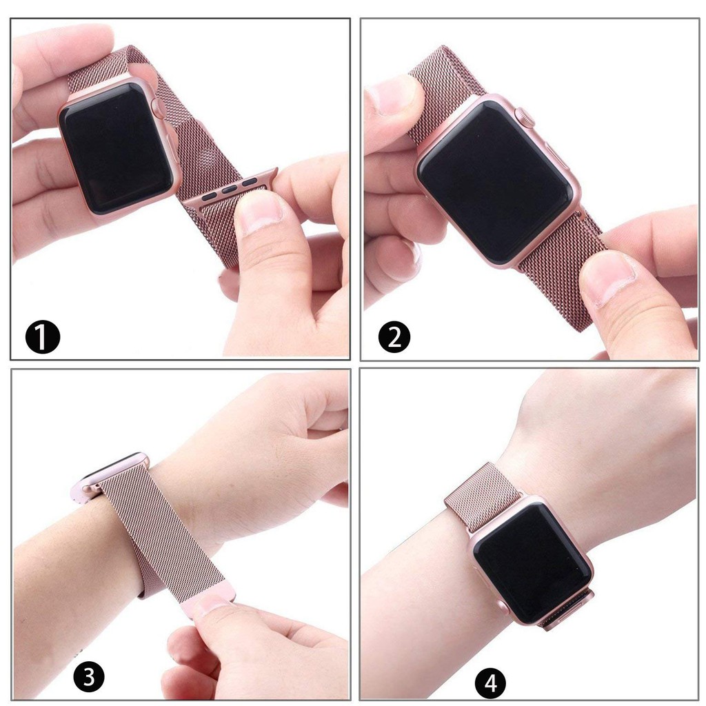 Dây đeo thay thế bằng thép không gỉ cho Apple Watch 42mm 38mm Series 4