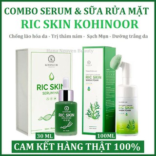 COMBO SỮA RỬA MẲT VÀ SERUM RICSKIN