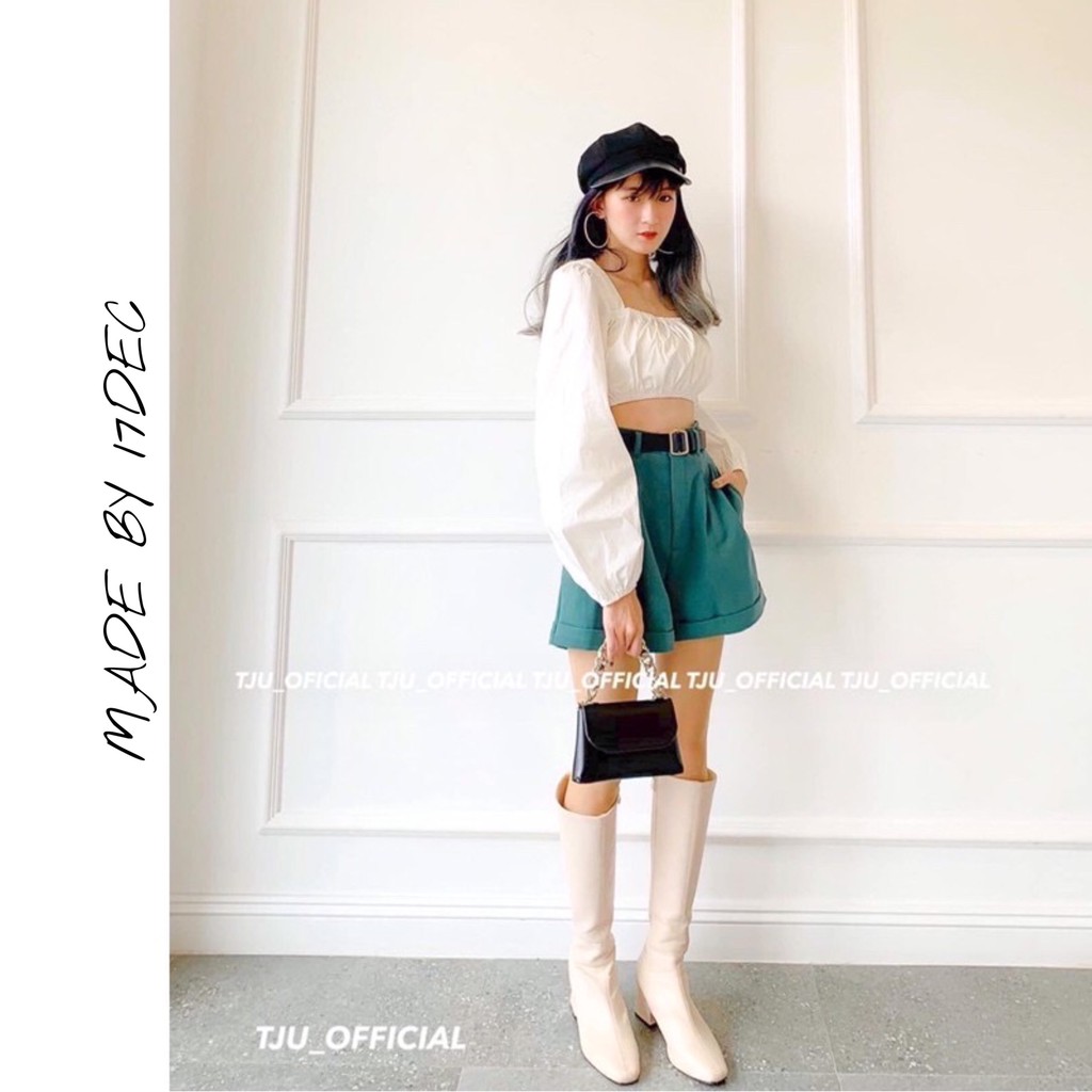 Quần Short Cúc Bấm Cạp Siêu Cao 17DecSHORT CẠP CAP GẬP GẤU SIÊU XINH