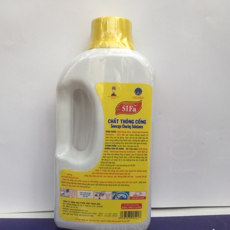 Thông cống, bồn cầu SIFA999 - 1400ml SIÊU MẠNH