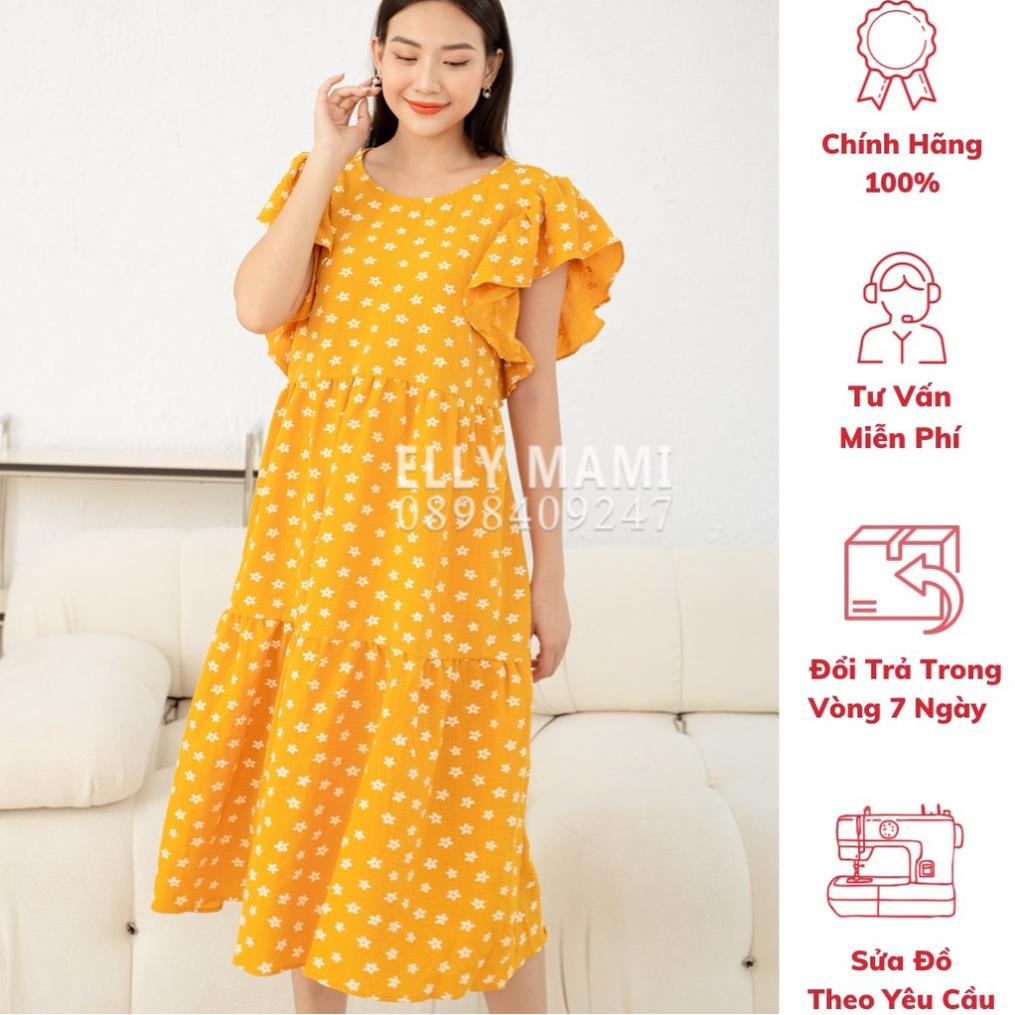 Đầm Bầu , Suông Hoa Cúc Nhí Mặc Thoải Mái Suốt Thai Kì &amp; Sau Sinh Thiết Kế Cao Cấp