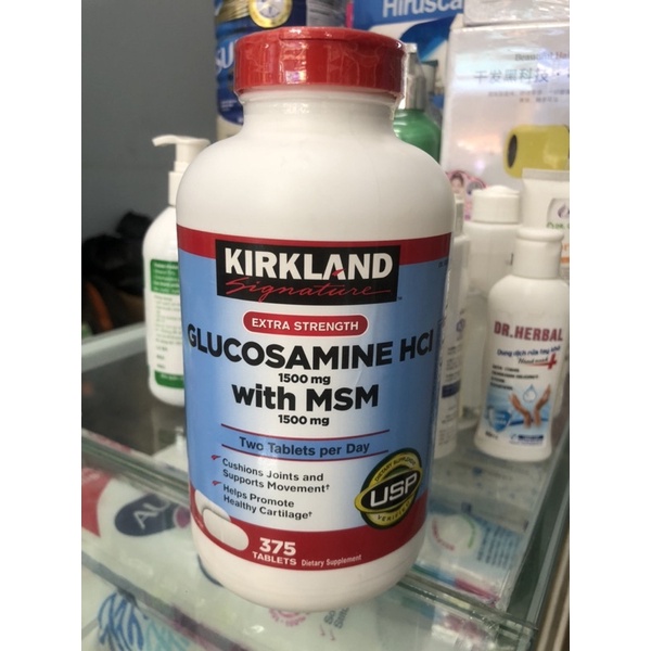 Viên uống Glucosamine Kirkland 1500mg with MSM 375 viên