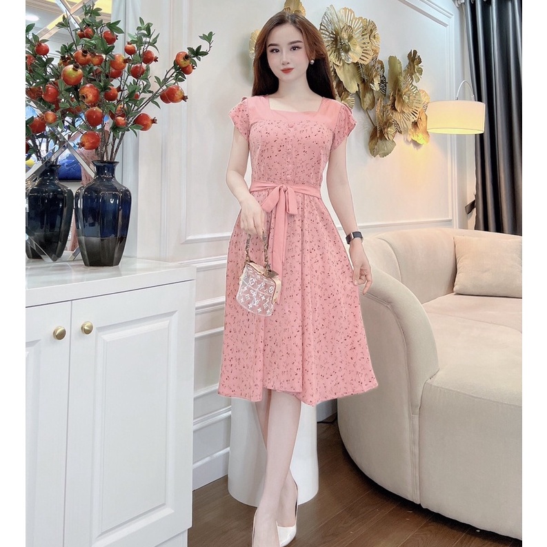 Váy Nữ Hoa Nhí,Đầm Nữ, Đi Biển, Đi Chơi Chất Liệu Voan.Thiết Kế SEIN mã V22