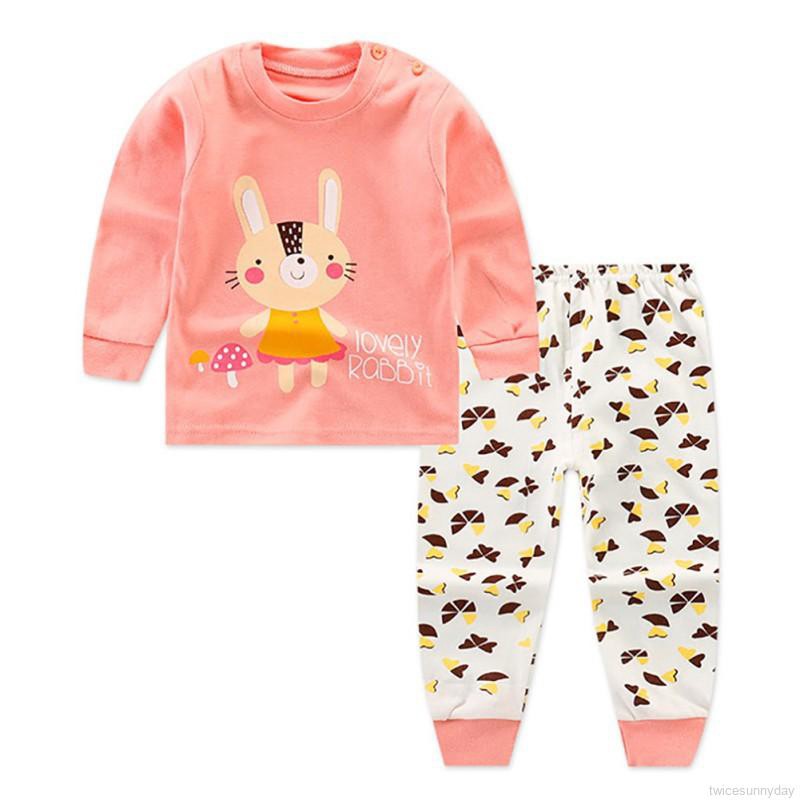 Set đồ ngủ hoạt hình xinh xắn hợp thời trang dành cho bé