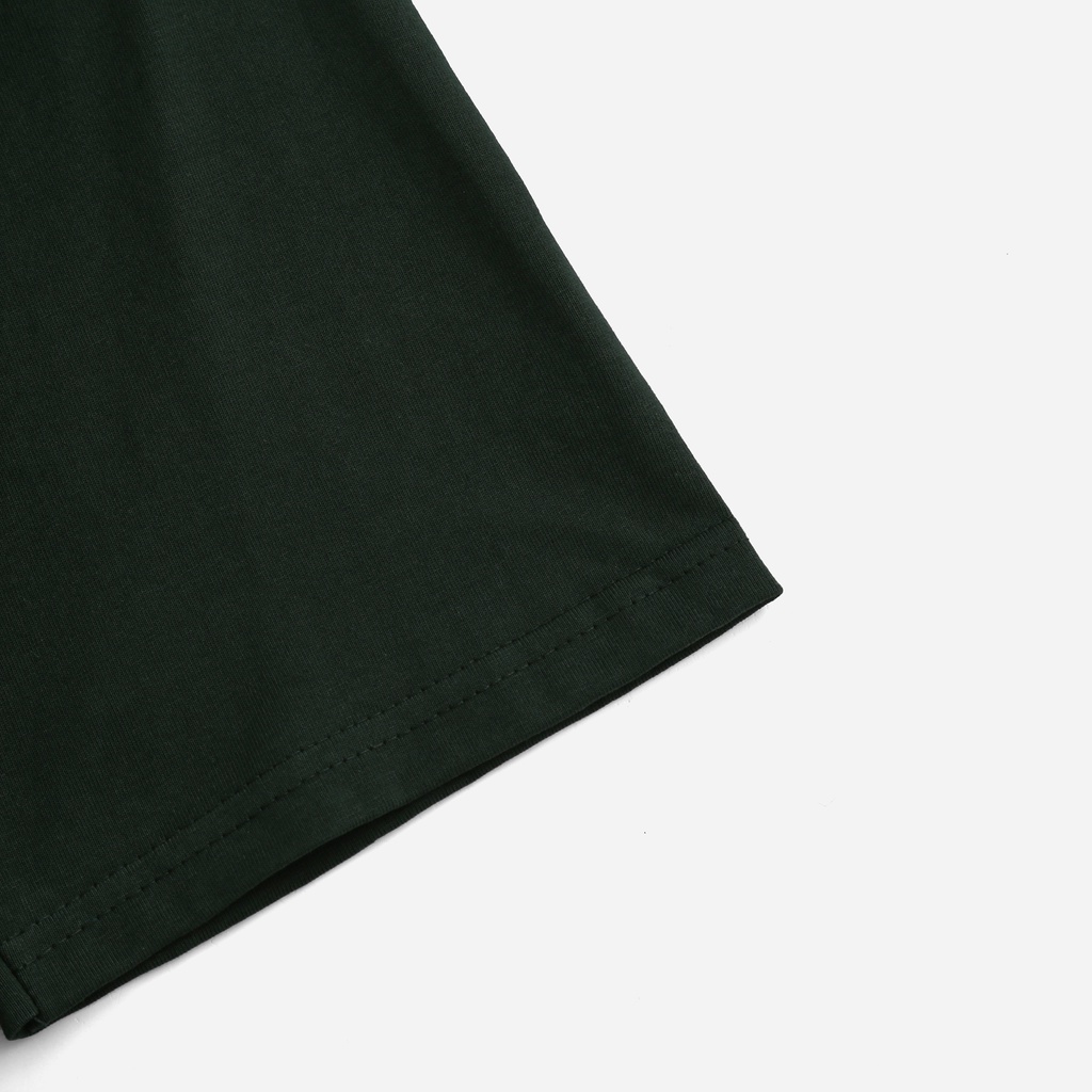 Áo thun trơn xanh rêu ( có thêu tên theo yêu cầu ) basic form rộng tay lỡ Botee trắng đen unisex nam nữ