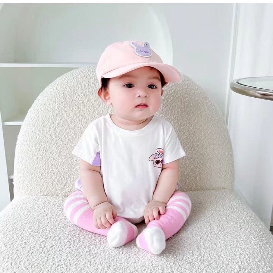 Bộ Áo Liền Quần Tay Ngắn Chất Cotton Mỏng Nhẹ In Họa Tiết Hoạt Hình Khủng Long/ Gấu Trúc Dễ Thương Cho Bé Sơ Sinh