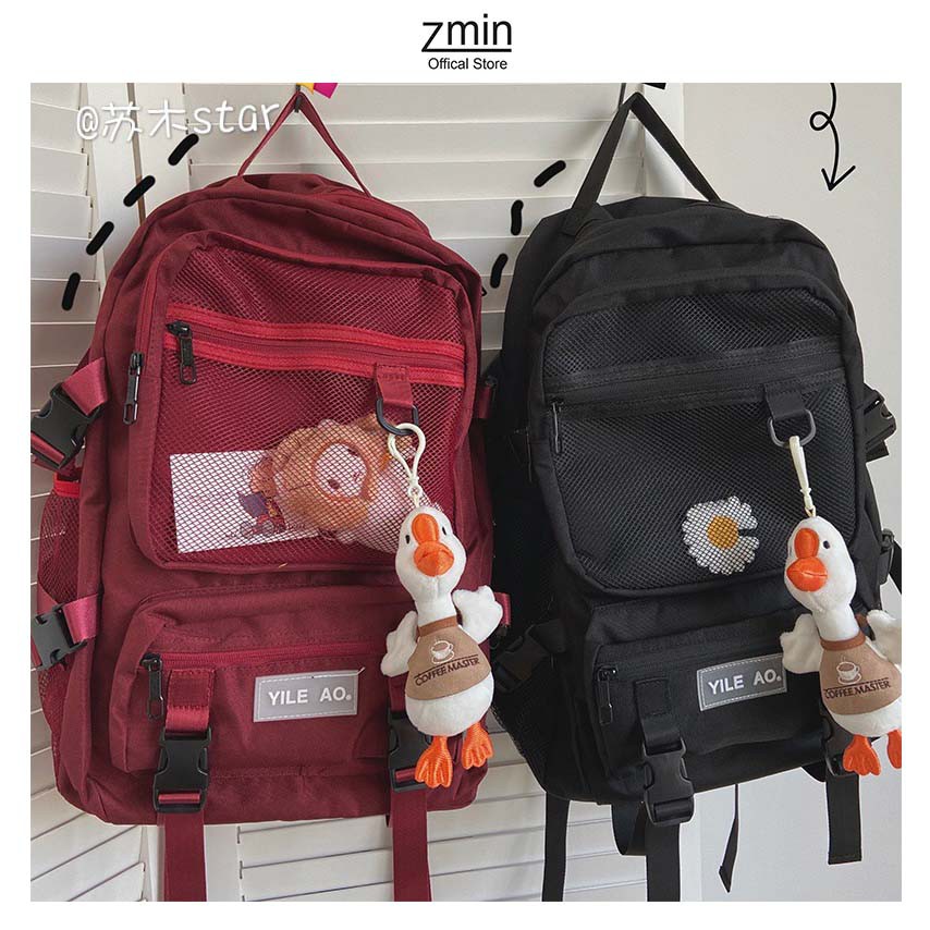 Balo đi học nữ thời trang Zmin, chống thấm nước đựng vừa laptop 15,6inch,A4-Z128