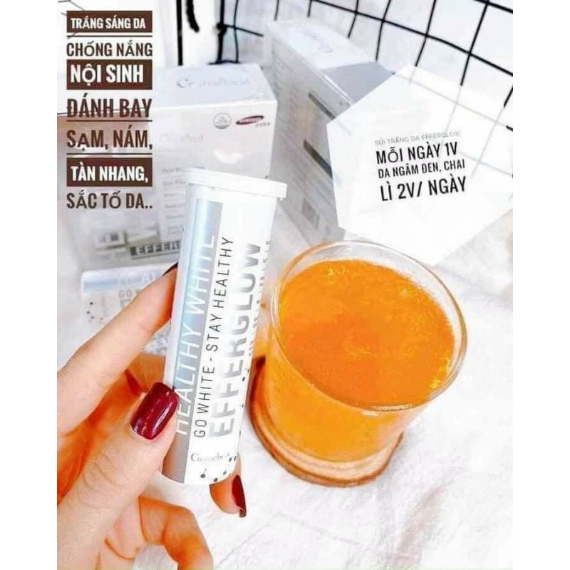 Sủi trắng da Cosmeheal Heathy White Efferglow hộp 30 viên - Út store