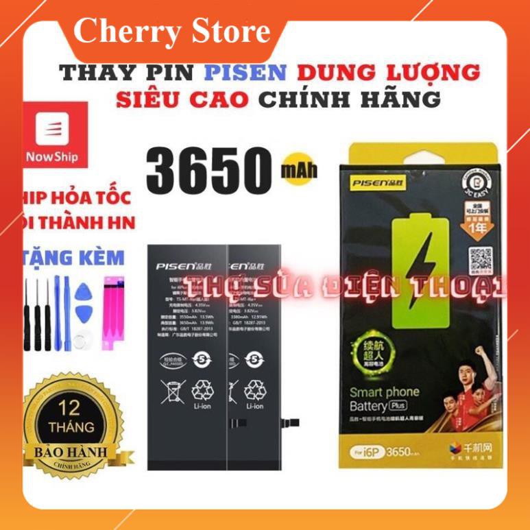 [ BẢO HÀNH 1 NĂM ] PIN PISEN DUNG LƯỢNG CAO PRO CHO IPHONE CÁC MÃ TỪ 6-7P