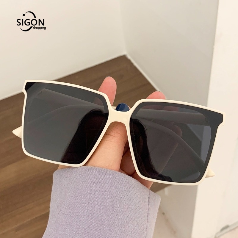 Kính Mát Gọng Vuông Lớn Chống Tia Cực Tím Thời Trang Cho Nữ