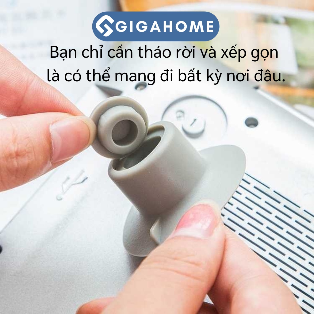Bộ 4 Nút Silicone Kê Chân Laptop Chống Nóng, Tản Nhiệt GIGAHOME Chống Trơn Trượt 4858