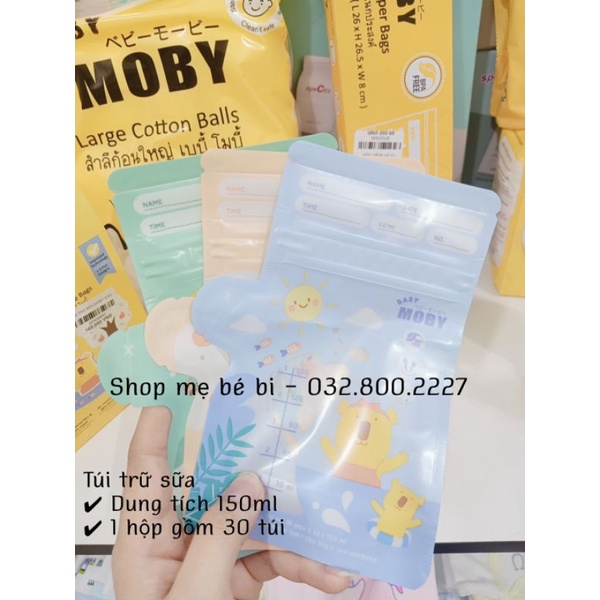 Túi trữ sữa moby thái lan dung tích 250ml